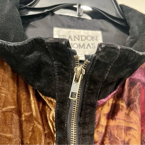 Vintage Brandon Thomas, patchwork bomber jacket. 80s. Leather. Woman’s size S. - Picture 6 of 14